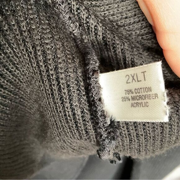 Vintage St Croix Sweater Mens Size 2XLT Knit 1/4 Zip Pullover Cotton Microfiber - Picture 5 of 10